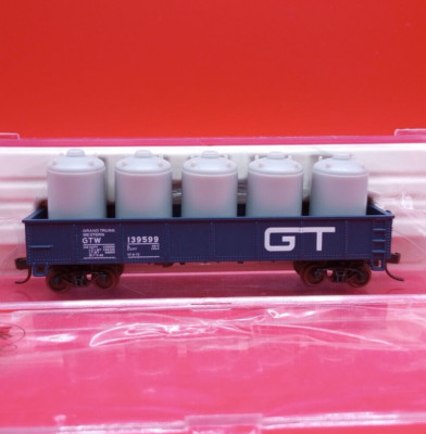 TRAINMAN 42' GONDOLA W/ LOAD GRAND TRUNK WESTERN #139599 Atlas N 35179A