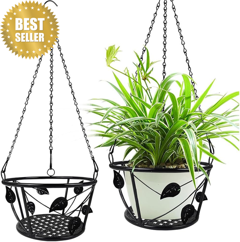 Metal Plant Hanger 2-Pack Hanging Holders for Indoor Outdoor Plants