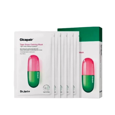 Dr.Jart+ Cicapair Tiger Grass Skin Calming Cooling Face Mask 1 box 5 sheet Count