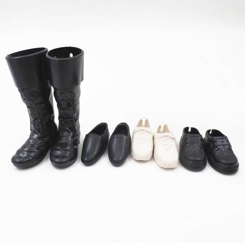 4pairs/lot Fashion Doll Shoes For Prince Ken Boy Doll Male Accessories