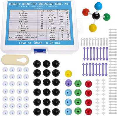 Jingzan 136 Pieces Organic Chemistry Model Kit, Chemistry Molecular Model Kit 