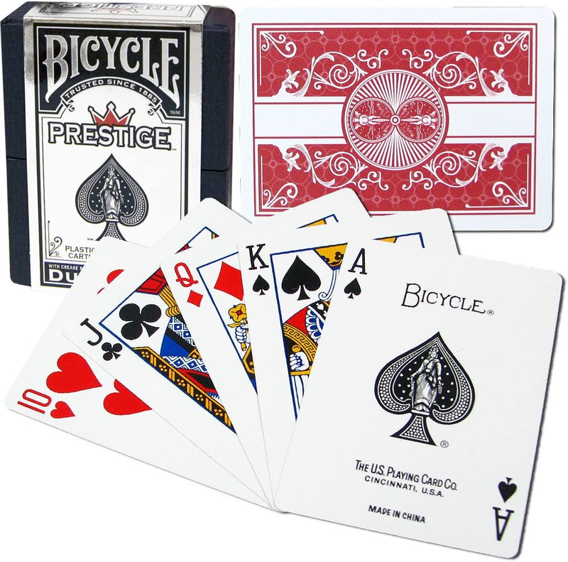 Prestige Plastic Playing Cards (red) Red