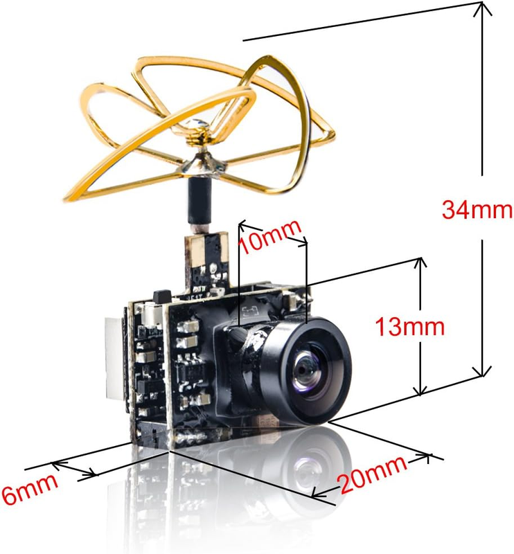 A2 5.8Ghz 200Mw FPV Transmitter Raceband 600TVL 1/4 Cmos Mini FPV Micro AIO Came