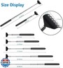 YIMICOO 3 Pack Extendable Back Scratcher, Stainless Steel Portable Telescoping Back Scratchers for Adults Men Women, with Rubber Handles