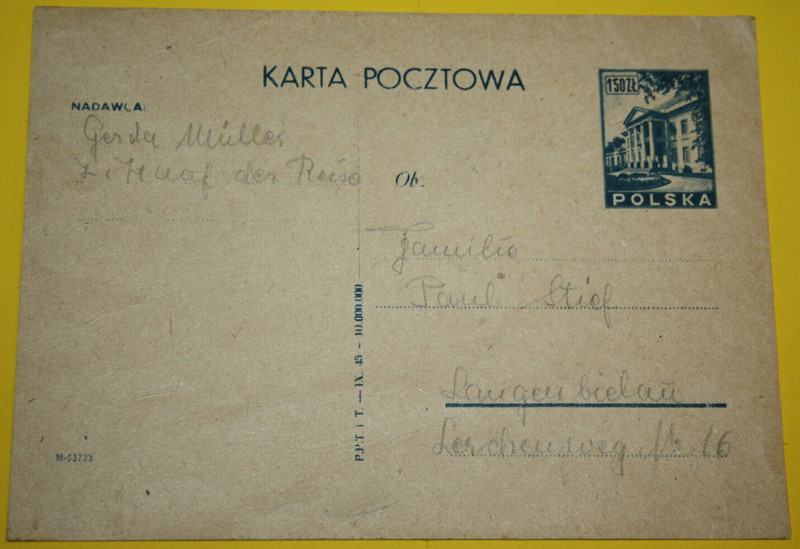 Polen, Ansichtskarte, Karta Pocztowa Mit Aufgedruckter Briefmarke 150 Zl. (4714)