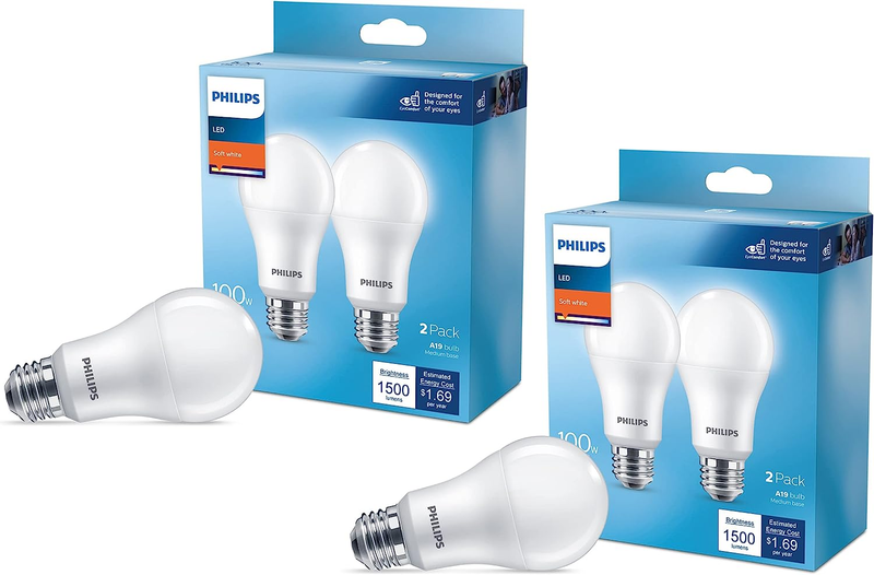 Basic Frosted Non-Dimmable A19 Light Bulb - Eyecomfort Techn