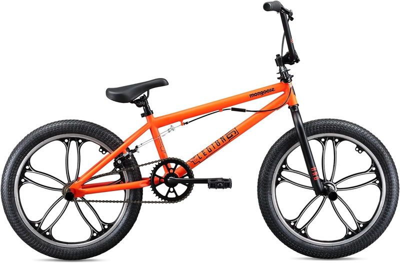 Mongoose Legion Kids Freestyle Sidewalk BMX Bike, Beginner Riders, 16-20-Inch Wh