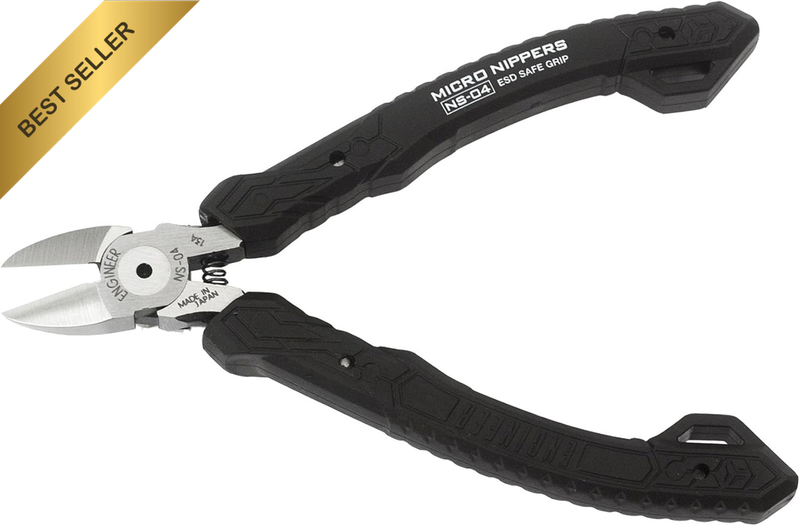 ENGINEER Precision Compact Side Cutters, Professional Grade, ESD Safe with Harde
