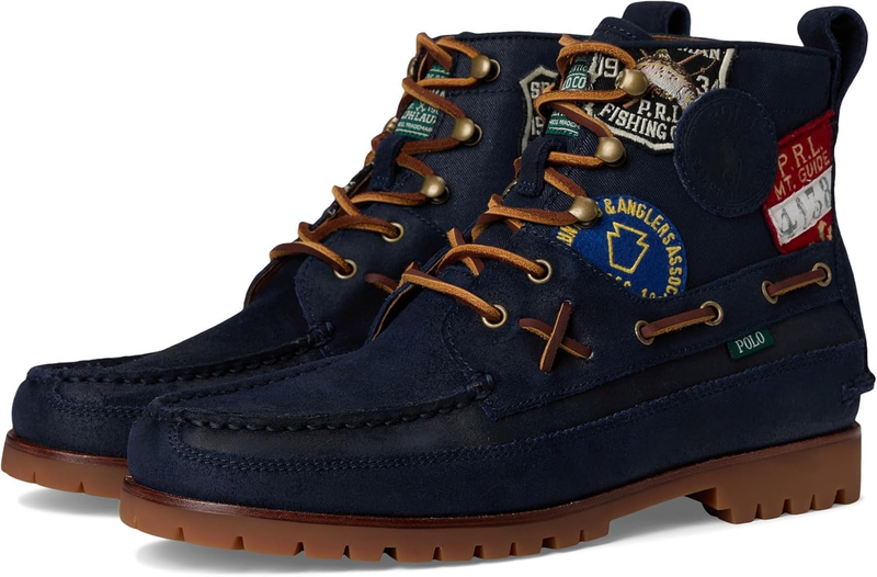 POLO RALPH LAUREN mens Ranger Mid Suede & Twill Boots