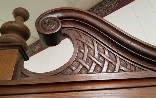 Chippendale Style Mixed Wood Corner Cupboard Cabinet