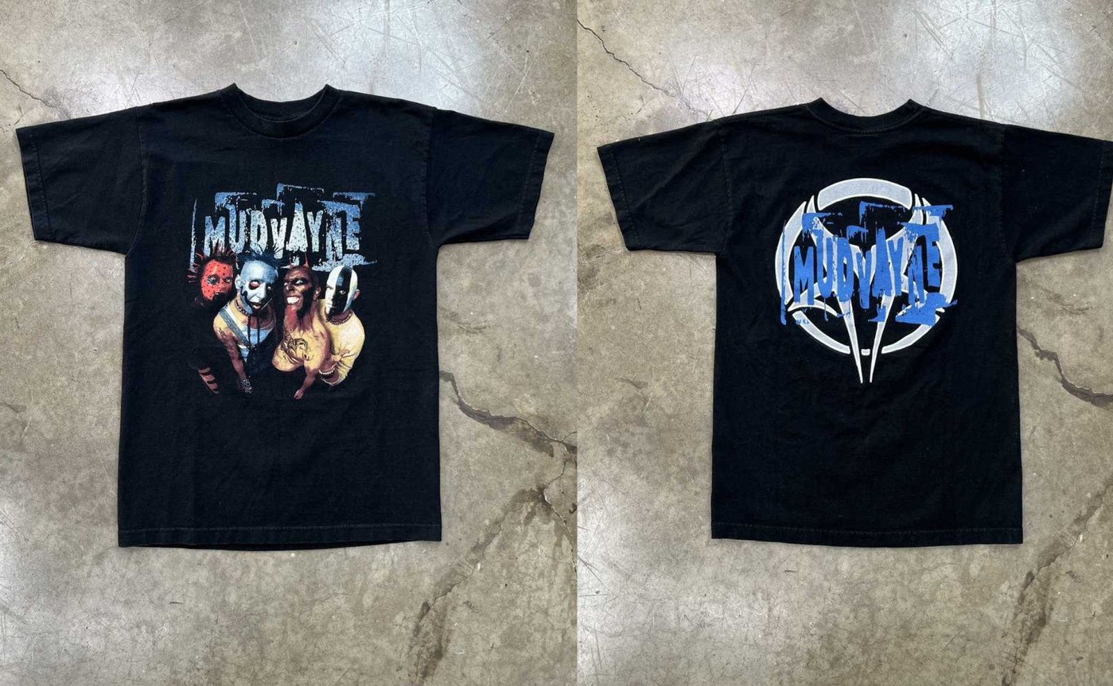90s Mudvayne Tシャツ Remake 1990's Mudvayne Band T-Shirt, cotton black shirt