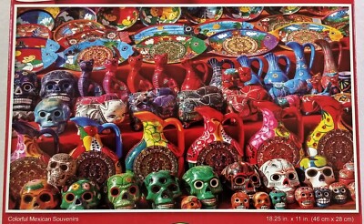 Puzzlebug CraZart Puzzles Jigsaw 500 pc COLORFUL MEXICAN SOUVENIRS 18.25x11