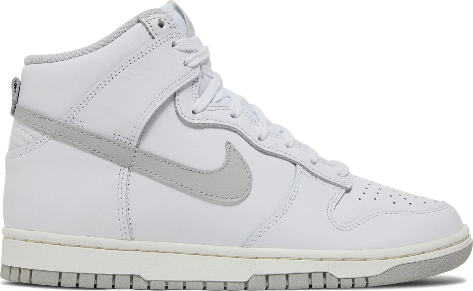 

W Кроссовки Nike Dunk High Sail White Grey Fog DD1869-111 женские 11 мужские 9,5, Белый, Nike Dunk High