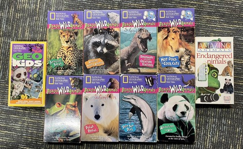 National Geographic VHS 1994 Really Wild Animals Lot of 10