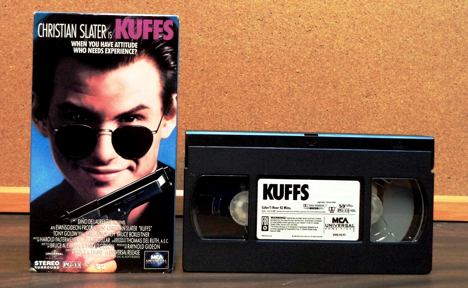 KUFFS (VHS 92) Christian Slater, Tony Goldwyn, Milla