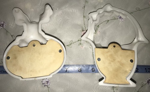 Plastic White Milk Glass Style Hobnail Ruffled Basket & Vase Wall Pocket Homco?