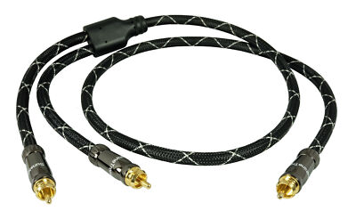 SunshineTronic Premium Subwoofer Y-Kabel 4-fach geschirmt 3x Cinch RCA bis 15M