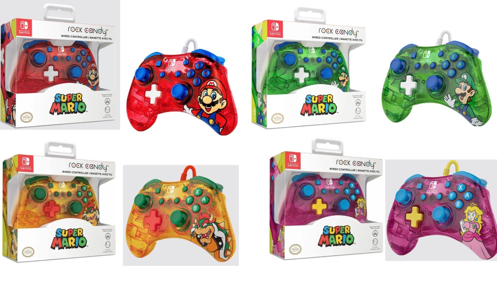 Nintendo Switch Controller Mario, Bowser, Luigi, Peach Licensed By Nintendo Nintendo Switch Controller Mario, Bowser, Luigi, Peach Licensed By Nintendo