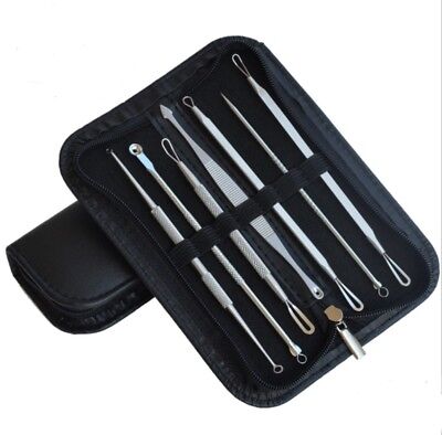 7 Blackhead Acne Extractor Kit - Comedone Pimple Blemish Remover Stainless Tools