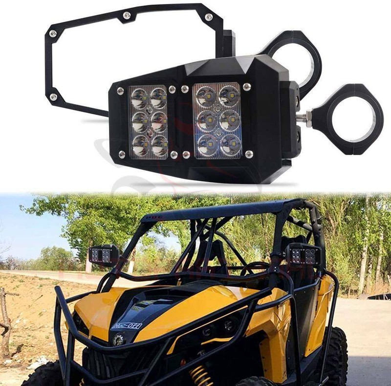 1.5"2" UTV Rear View Side Mirrors w/ LED Light For Polaris RZR PRO XP Yamaha eBay