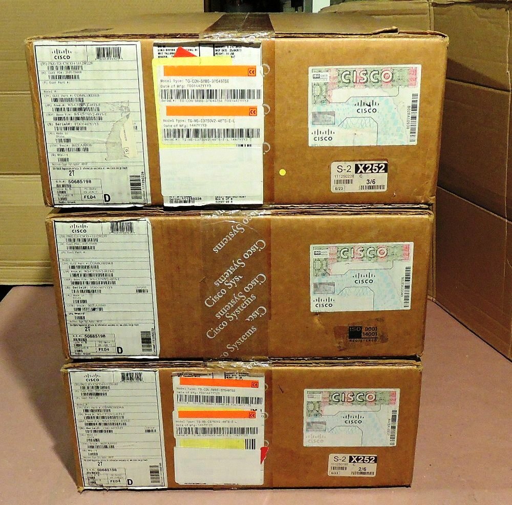 NEW Cisco WS-C3750V2-48TS-E NEW IN BOX  F/S.  Real time listing