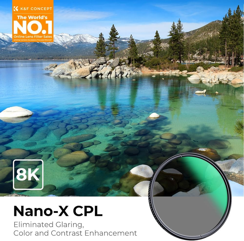 67mm CPL Filter, Professional Optics Glass Lens Filter Super Slim Multi-Coated C