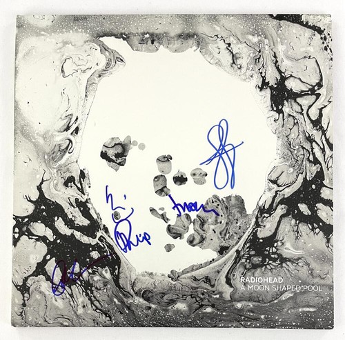 Radiohead Band x5 Signed Autograph Album Vinyl Record A Moon