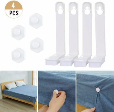4 Pieces Bed Sheet Holders Fasteners for Keeping Sheets Tight Same Day Shipping!