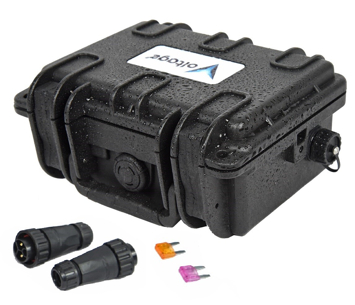 Waterproof Battery Box Enclosure with connectors for 12V 9ah