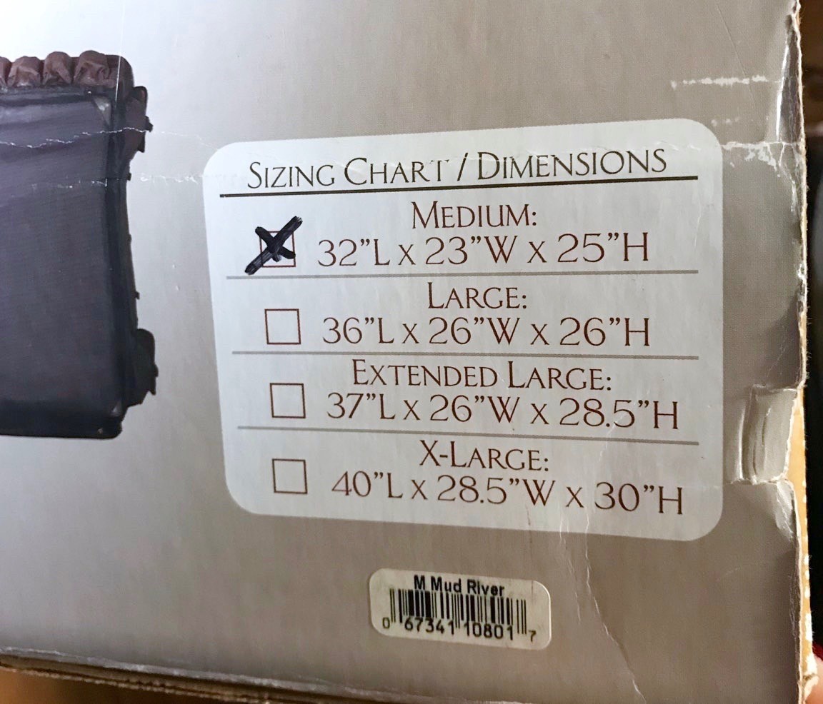 New Brown Mud River DOG KENNEL COVER - Medium 32