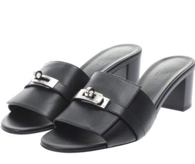 Hermes Gigi Sandals Gold/Silver Hardware Size 40