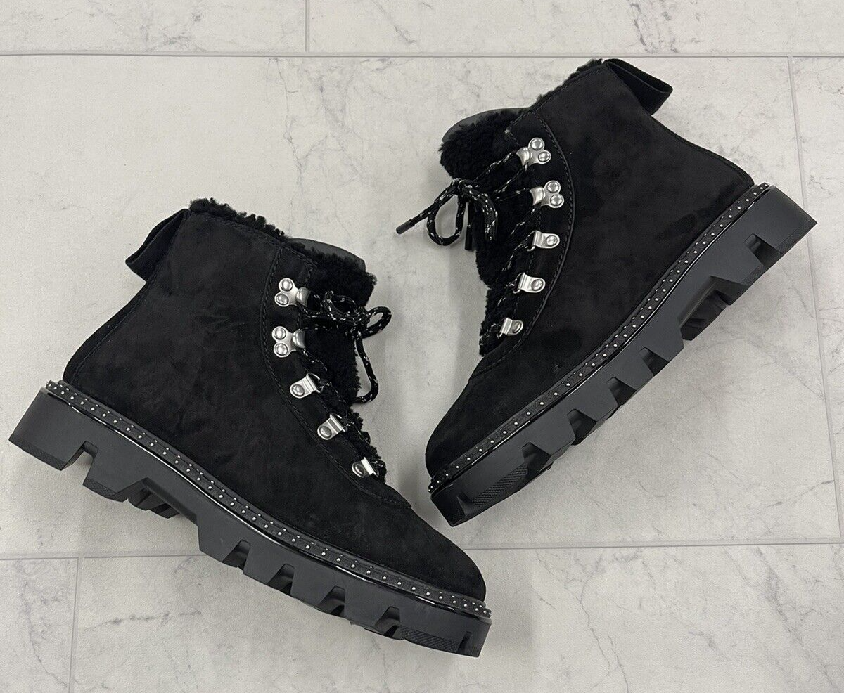 Pre-owned Rag & Bone $625  Quest Leather Suede Boots In Black Size: 39.5 (us 9.5)