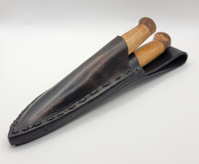 Puukko Dual Knife Set w/ Leather Sheath frosts mora sweden  E65