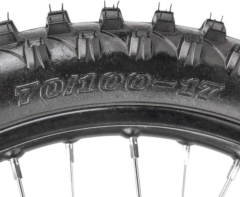 70/100-17 Front + 90/100-14 Rear Wheels Tires for Dirt Pit Bikes | 2.75X17 & 3.5