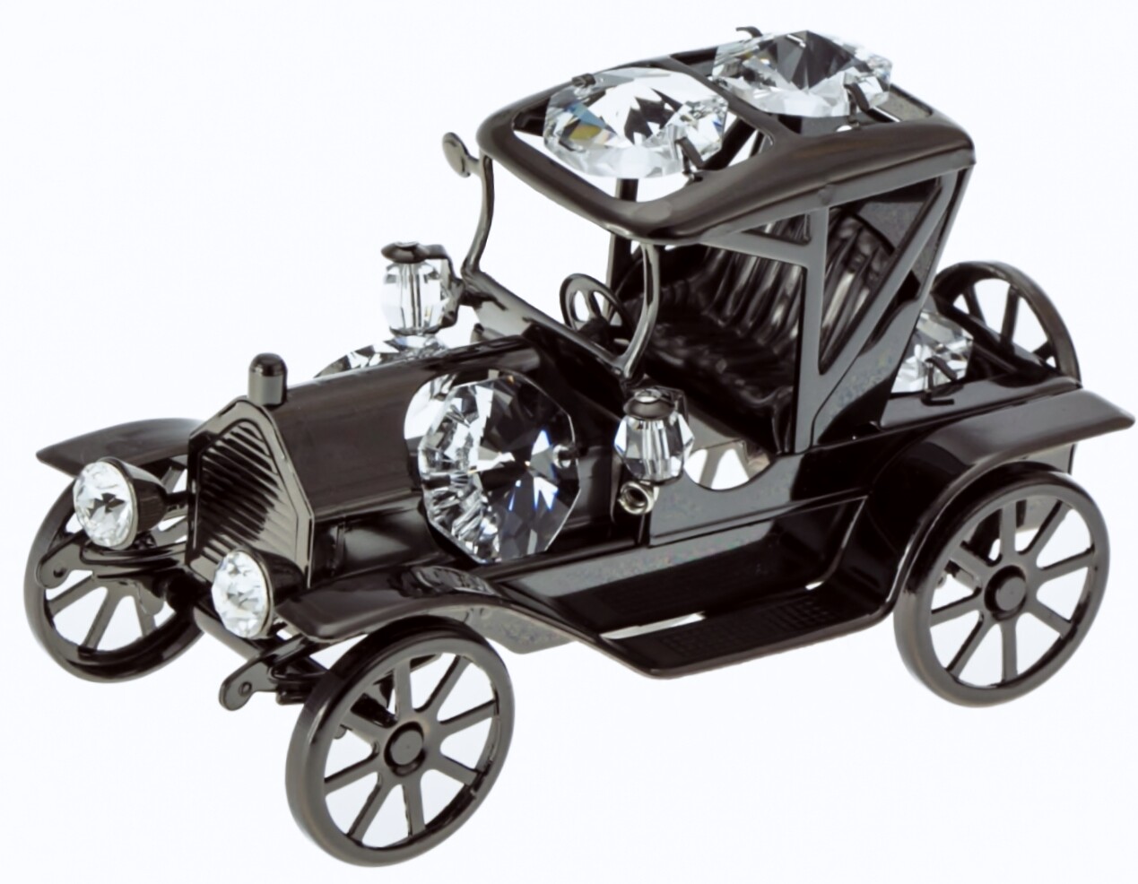 SWAROVSKI CRYSTAL STUDDED VINTAGE CAR FIGURINE ORNAMENT