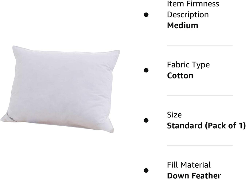 Goose down Feather Pillows Hotel Collection Bed Pillow for Sleeping,100% Cotton