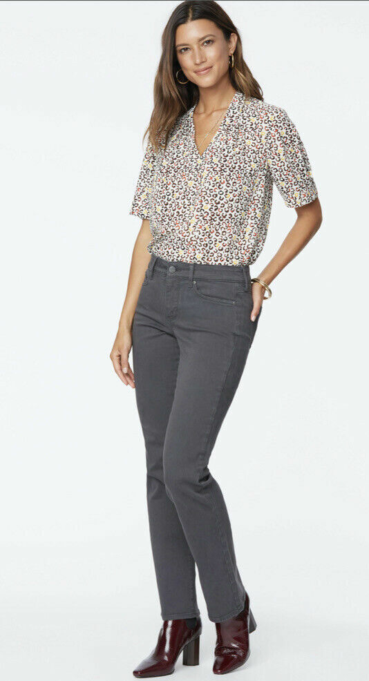 

Джинсы NYDJ Not Your Daughters Мэрилин, прямые брюки, винтажные оловянно-серые , США, Серый, MARILYN STRAIGHT