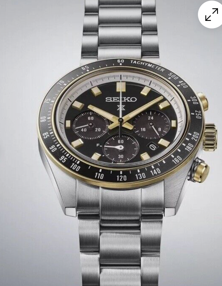 Pre-owned Seiko Ssc941 Speedtimer Chronograph Solar Watch Black Bezel Sapphire Crystal