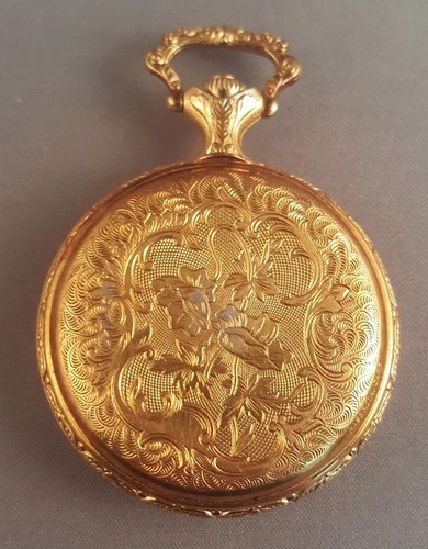 NICE Vtg Timex Mechanical Wind Up Pocket Watch with a Train on Dial Works READ