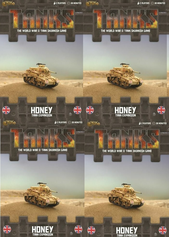 4 Танка Flames of War British Honey, 15-мм танки GF9