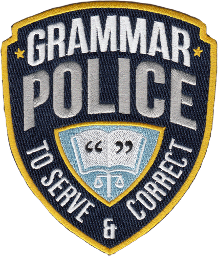 GRAMMAR POLICE PATCH