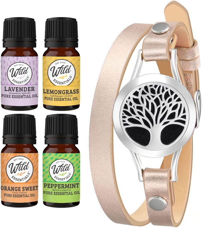 Leather Wrap Bracelet Diffuser, Gift Set, Lavender, L