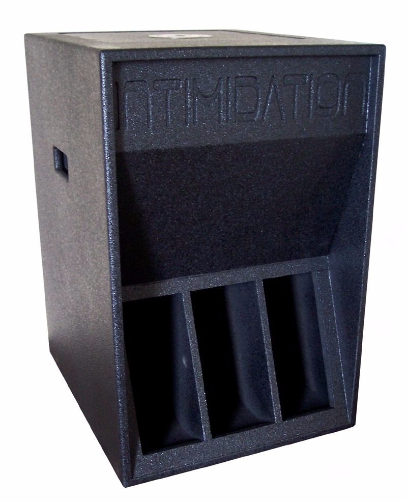 Intimidation 1500 Sin Bins. 600 watt scoop bass bins. Very powerful