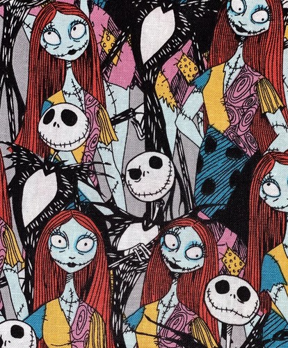 HALLOWEEN NIGHTMARE BEFORE CHRISTMAS SALLY JACK PACKED COTTON FABRIC FAT QUARTER