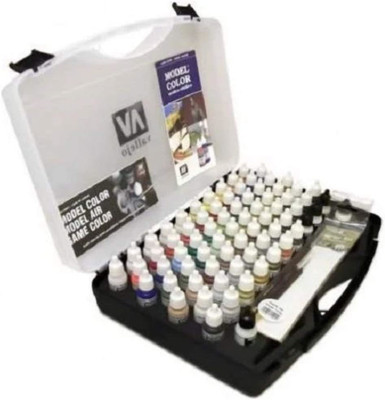 Model Color - Acrylic, 72 Basic Colors Set in Plastic Case