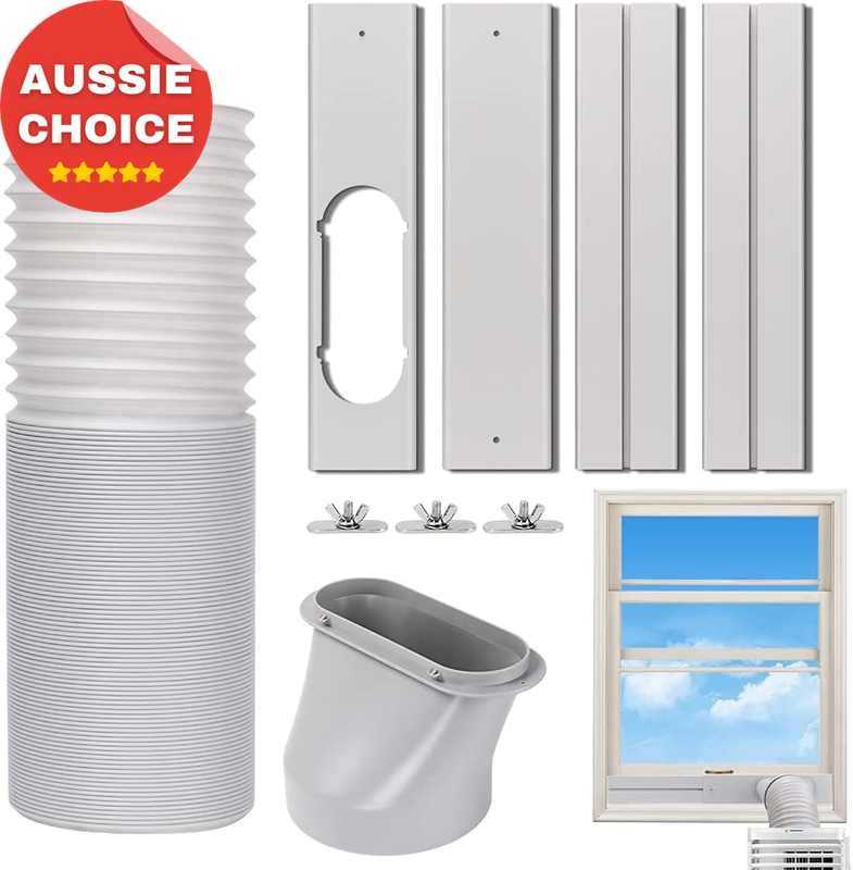Portable Air Conditioner Vent Kit Adjustable Seal 5.9" Diameter 59" Exhaust Hose
