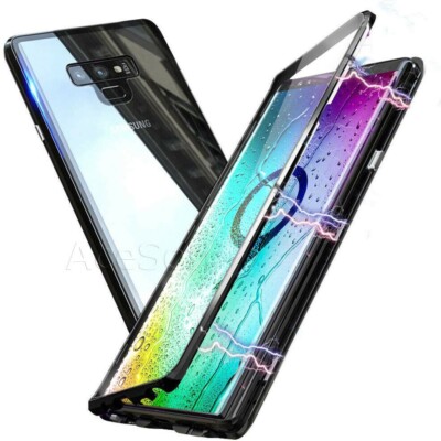 NEW Magnetic Adsorption Tempered Glass Case Cover for Samsung Galaxy Note 9