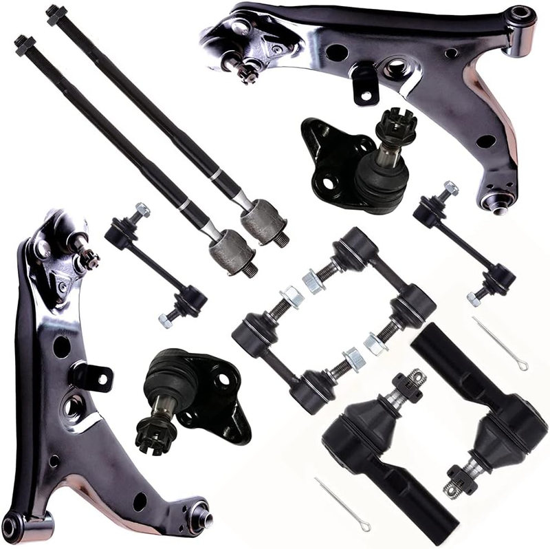 12Pcs Suspension Kit Front Lower Control Arm for 1996-2002 for Toyota Corolla