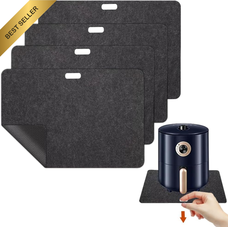 Heat-Resistant Kitchen Counter Mat,4Pcs Heat-Resistant Mat,Non-Slip Appliance Mo