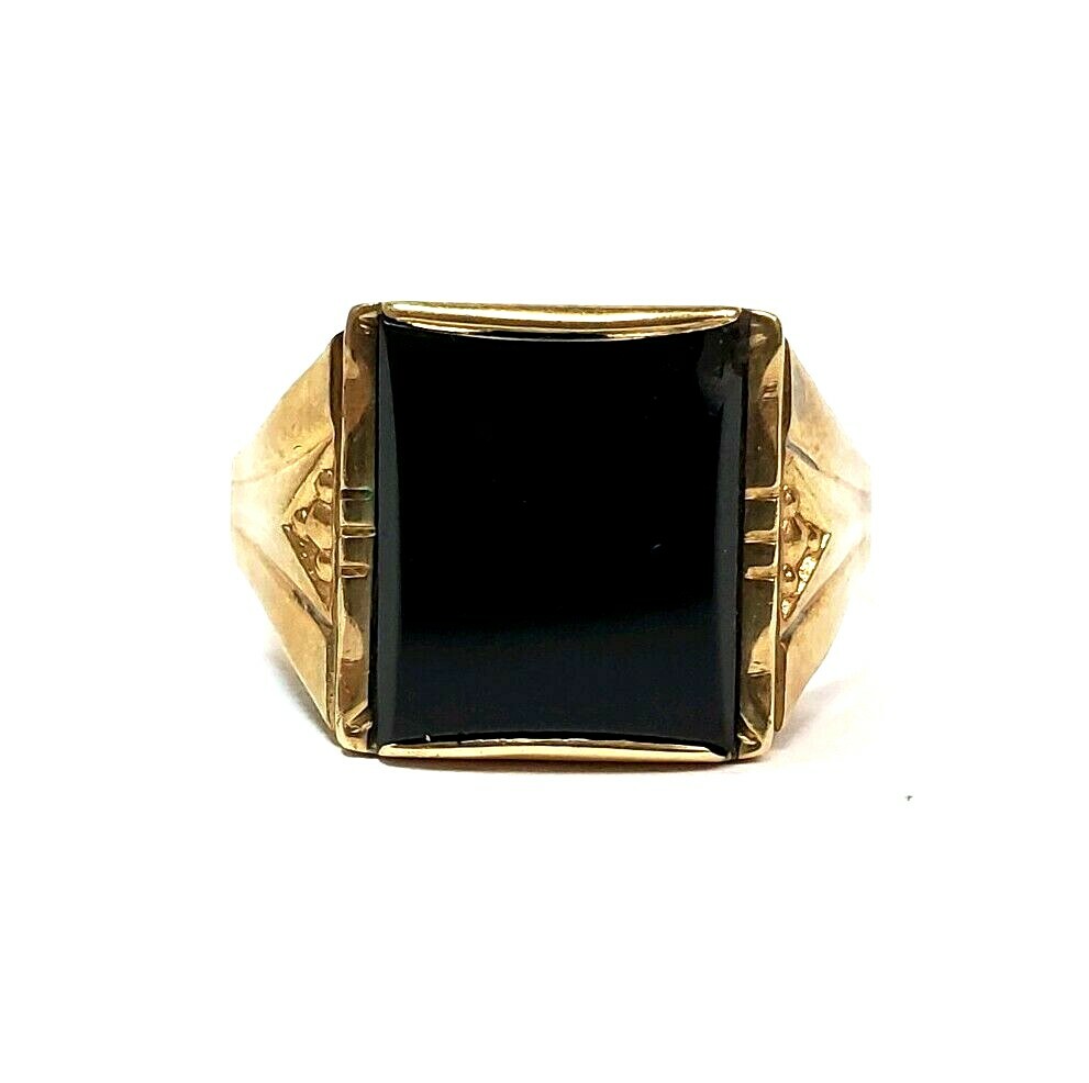 Vintage 9k Yellow Gold Onyx Ring Size 9 1/2 | eBay Vintage 9k Yellow Gold Onyx Ring Size 9 1/2 | eBay